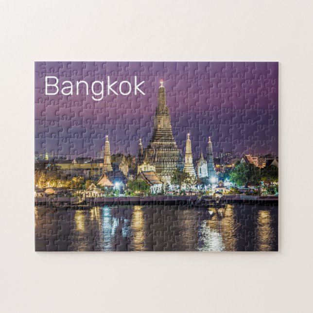 Bangkok Wat Arun Sunset BKK Thailand Souvenir Pussel (Horisontell)