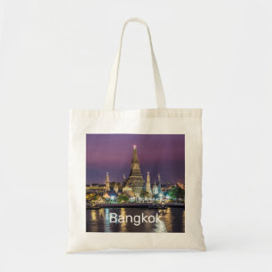 Bangkok Wat Arun Sunset BKK Thailand Souvenir Tygkasse