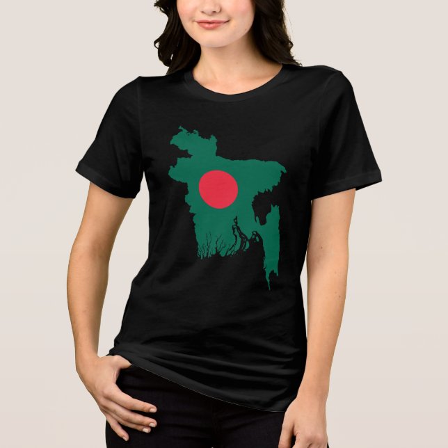 Bangladesh Anpassade Black Tourist T Shirt (Framsida)