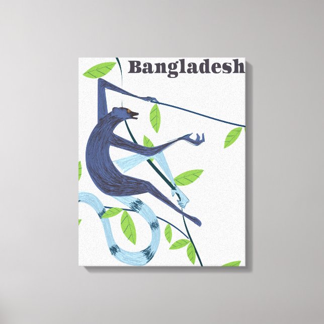 Bangladesh apa vintage semestertidningsaffisch canvastryck (Framsida)