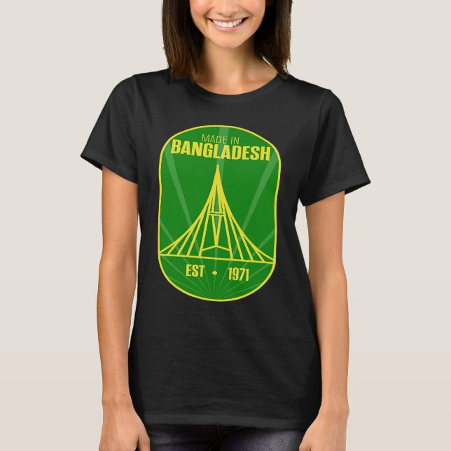 Bangladesh Bangla Bengali Independence Victory Day T Shirt (Framsida)
