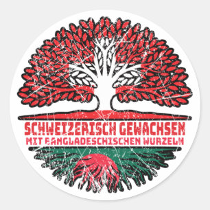 Bangladesh Bangladesh Bangladesh deschisch Schweiz Runt Klistermärke