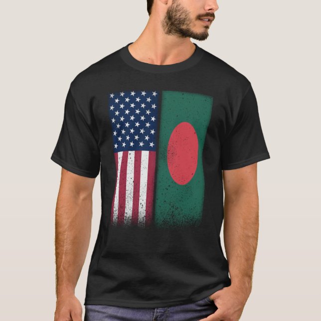 Bangladesh Bangladesh bangladeshi American Flaggor T Shirt (Framsida)