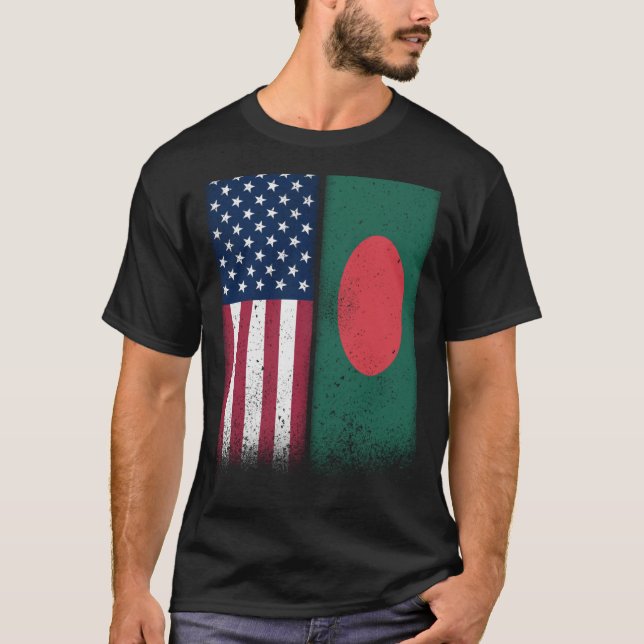 Bangladesh Bangladesh bangladeshi American Flaggor T Shirt (Framsida)