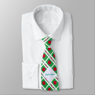 Bangladesh Bangladesh Flag Kakel Grön Personlig Slips