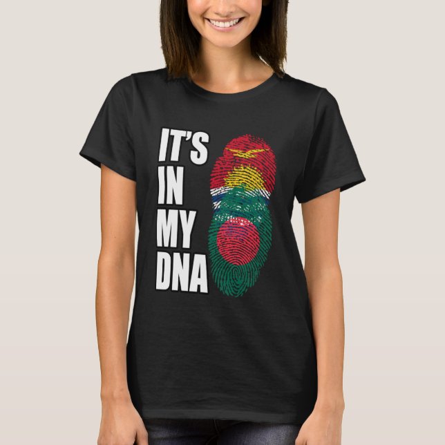 Bangladesh, Bangladesh och Kiribati Mix DNA Herita T Shirt (Framsida)