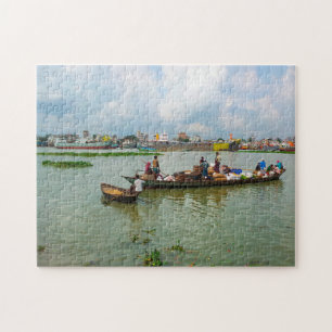 Bangladesh båtmänniskor. pussel