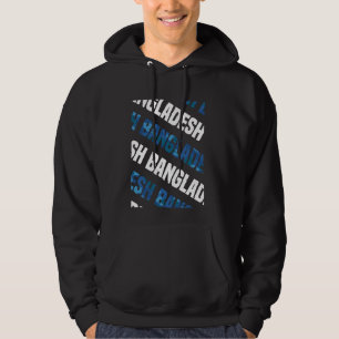 Bangladesh Camo Mönster Blue Camouflage Hoodie