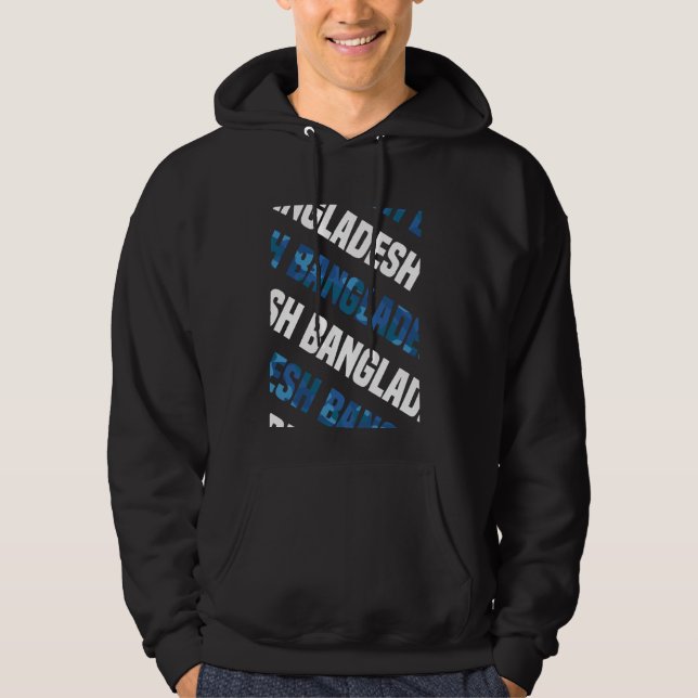Bangladesh Camo Mönster Blue Camouflage Hoodie (Framsida)