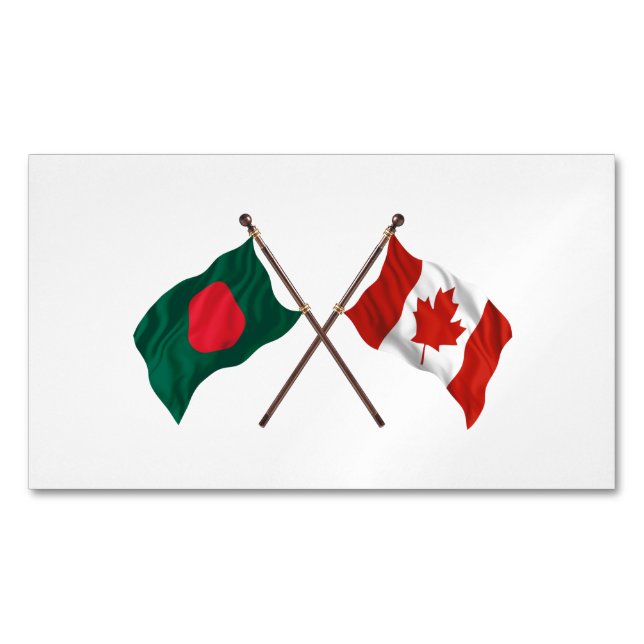 Bangladesh & Canada Flag Magnet – Cultural Pride (Framsida)