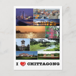 Bangladesh - Chittagong - Jag älskar - Vykort