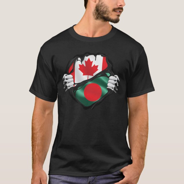 Bangladesh deshi Canadian Händer Ripping Roots Fla T Shirt (Framsida)