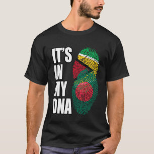 Bangladesh-deshi och Guyanese Mix DNA Flagga Herit T Shirt