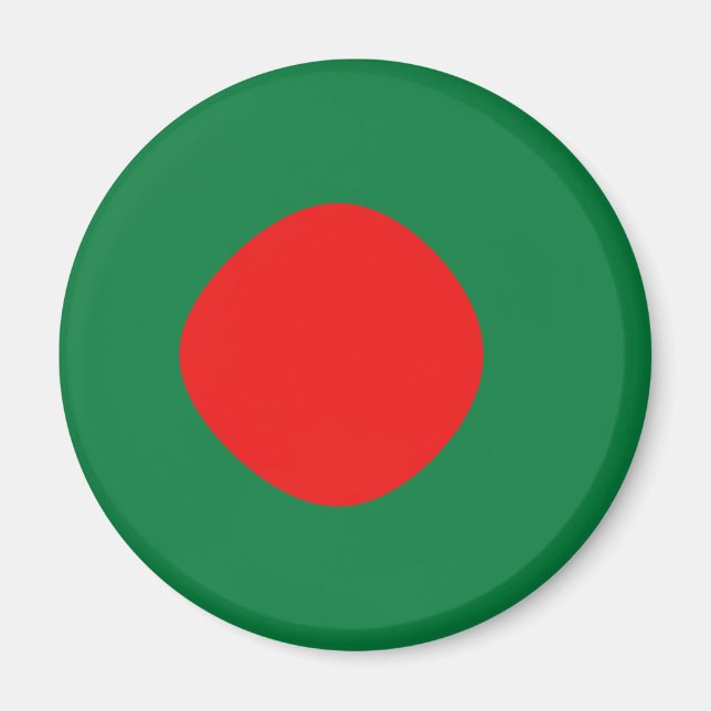 Bangladesh Fisheye Flagga Magnet (Framsidan)