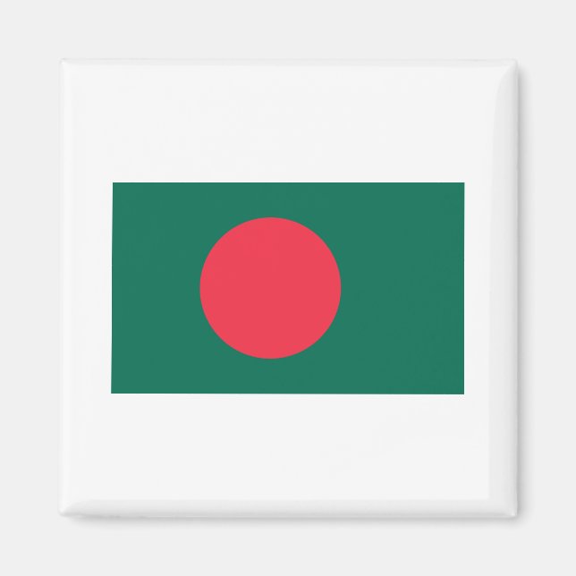 Bangladesh Flagga BD Magnet (Framsidan)