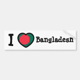 Bangladesh Flagga Bildekal