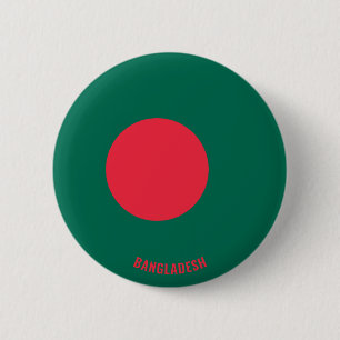 Bangladesh Flagga Cute Patriotic Knapp