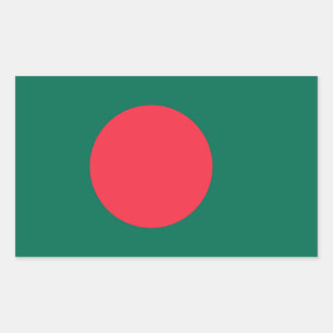 Bangladesh Flagga, Flagga Bangladesh Rektangulärt Klistermärke