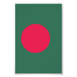 Bangladesh flagga fototryck