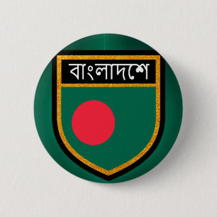 Bangladesh Flagga Knapp