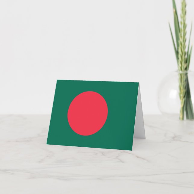Bangladesh Flagga Kort (Framsida)