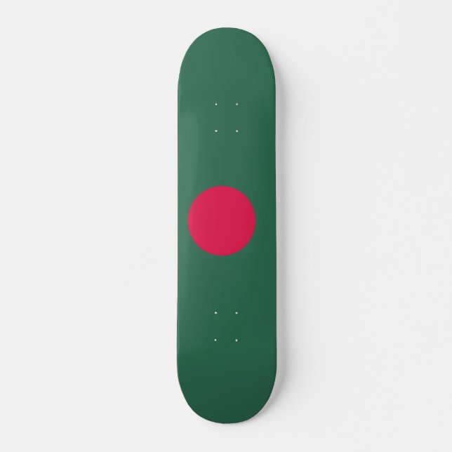 Bangladesh flagga mini skateboard bräda 18,5 cm (Framsida)