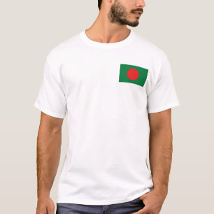 Bangladesh Flagga och Karta T-Shirt