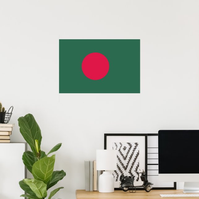Bangladesh flagga poster (Hemmakontoret)