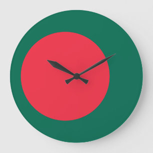 Bangladesh Flagga Stor Klocka