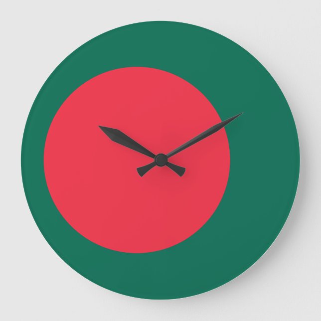 Bangladesh Flagga Stor Klocka (Framsida)