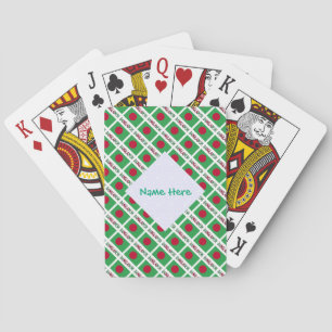 Bangladesh Flagga Tiled Grönt Personal Casinokort