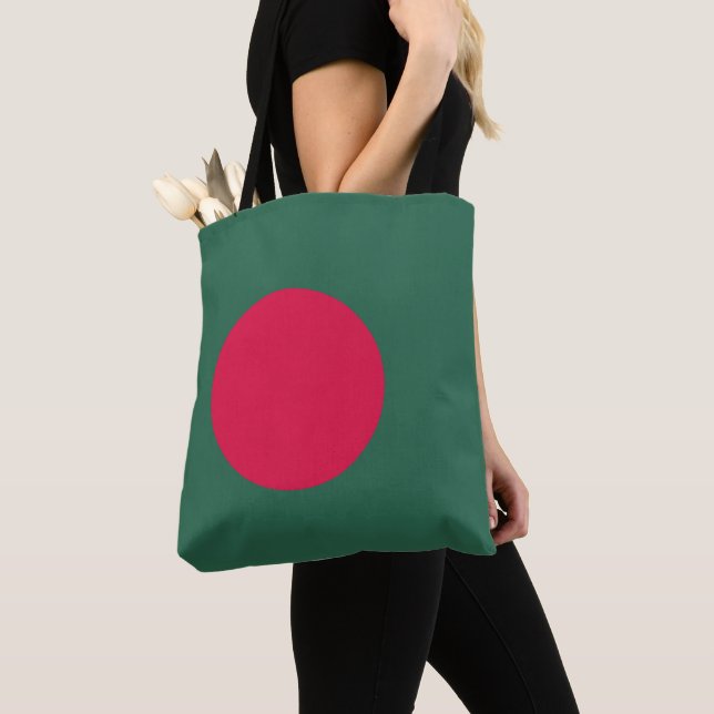 Bangladesh flagga tygkasse (Närbild)