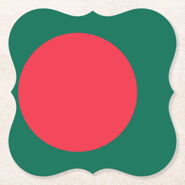 Bangladesh Flagga Underlägg Papper (Framsida)