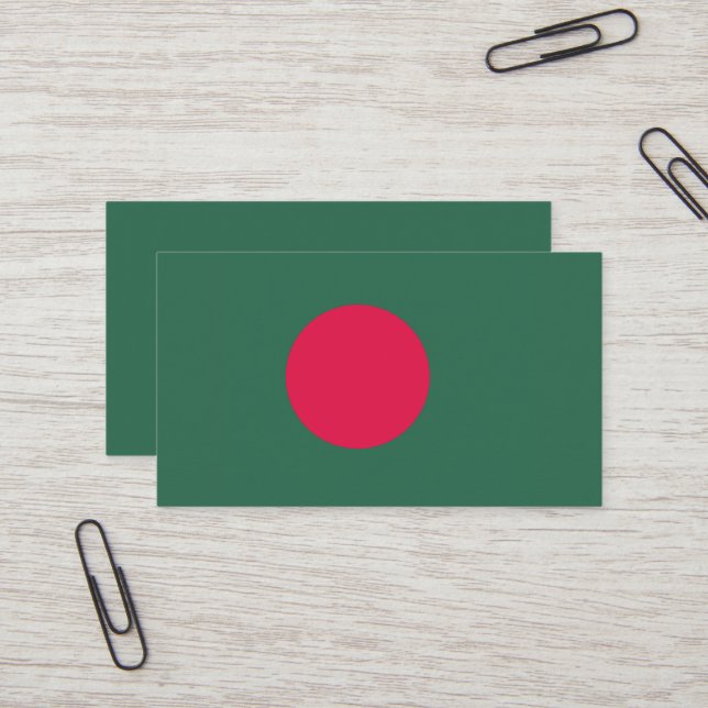 Bangladesh flagga visitkort (Fram/Back In Situ)