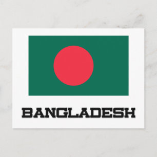 Bangladesh Flagga Vykort