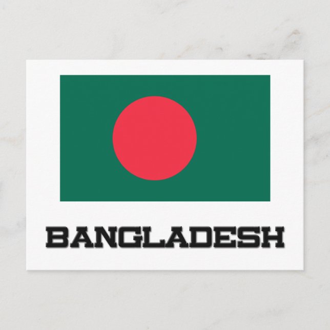 Bangladesh Flagga Vykort (Framsida)