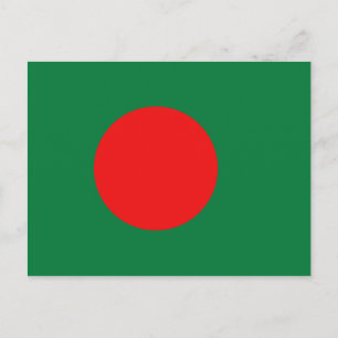 Bangladesh Flagga vykort