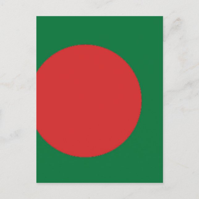 Bangladesh Flagga Vykort (Framsida)
