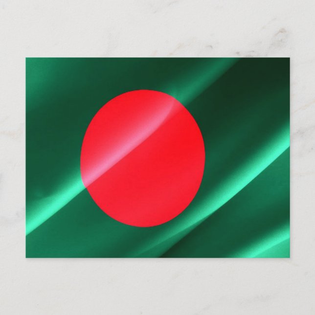 Bangladesh - Flagga Wave - Vykort (Framsida)