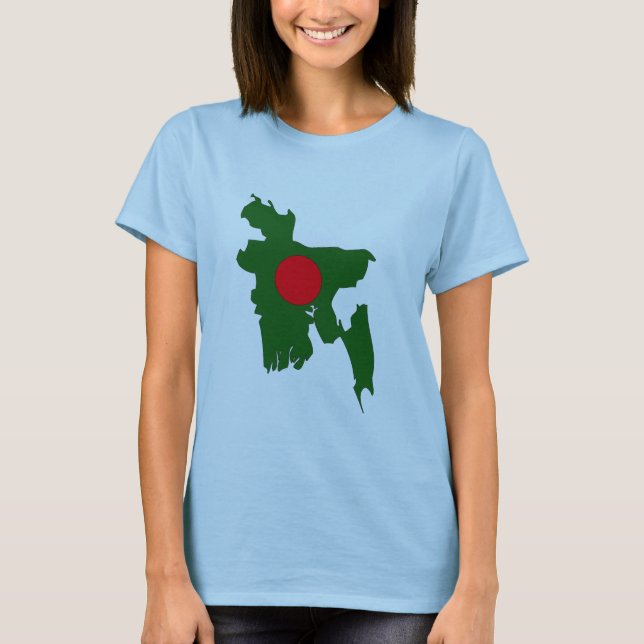 Bangladesh flaggakarta tee shirt (Framsida)