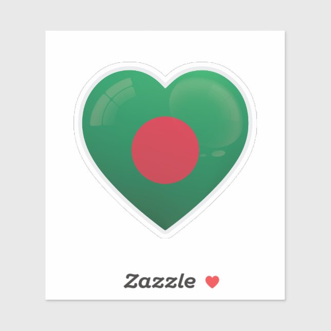 Bangladesh Kärlek Icon Klistermärken (Ark)