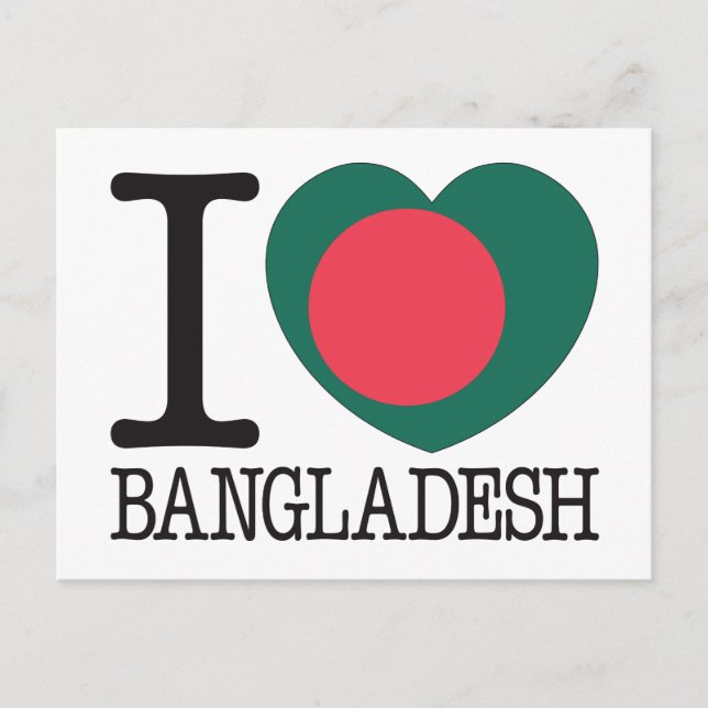 Bangladesh Kärlek v2 Vykort (Framsida)