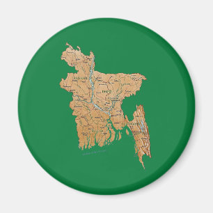 Bangladesh Karta Magnet