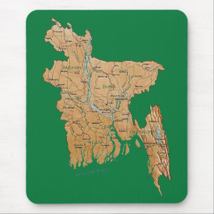 Bangladesh karta Mousepad Musmatta