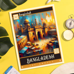 Bangladesh Måla Vintage Vykort