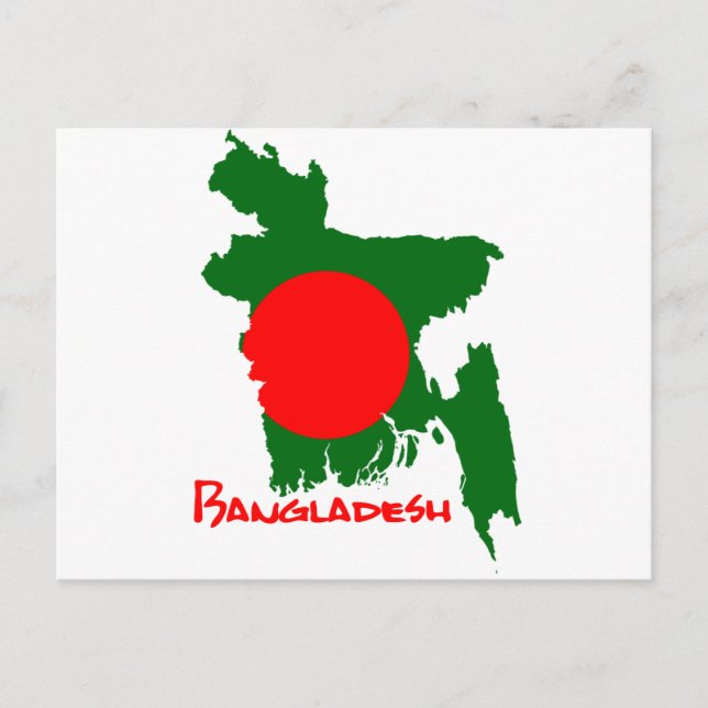 Bangladesh Map / Bangladesch Karte Vykort (Framsida)