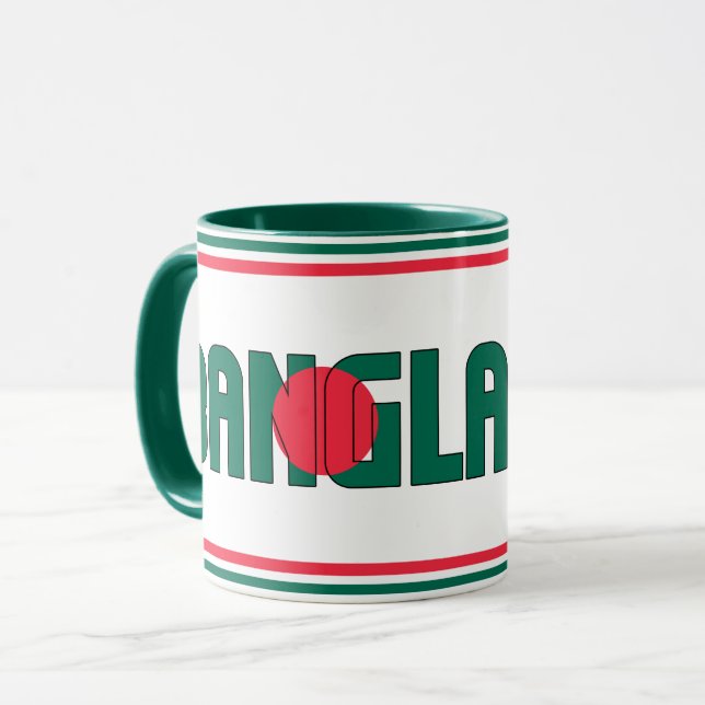 Bangladesh National Flagga Patriotic Coffee Mugg (Framsida vänster)