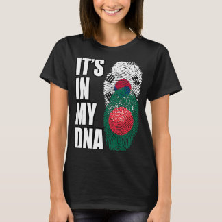 Bangladesh och Sydkorea Mix DNA Heritage Flagga T Shirt