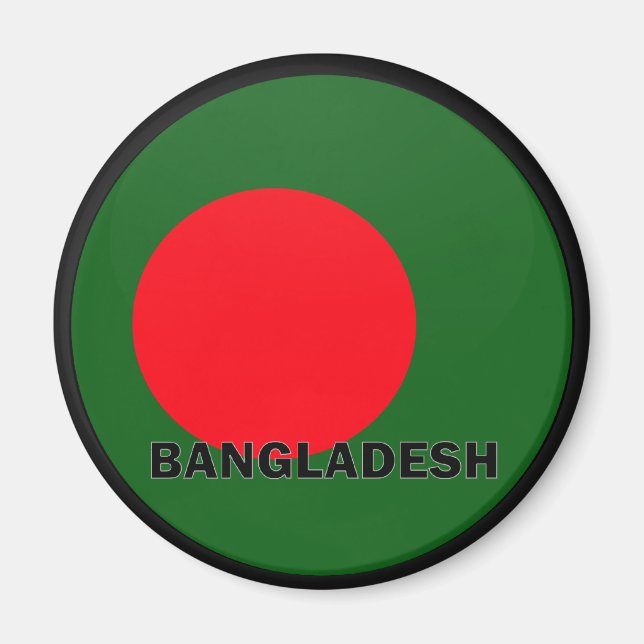 Bangladesh Roundel Quality Flagga Magnet (Framsidan)