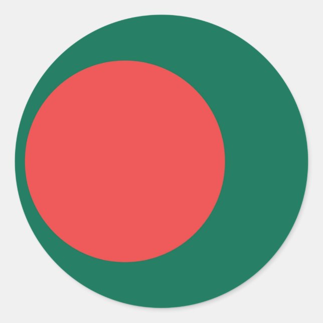 bangladesh runt klistermärke (Framsida)